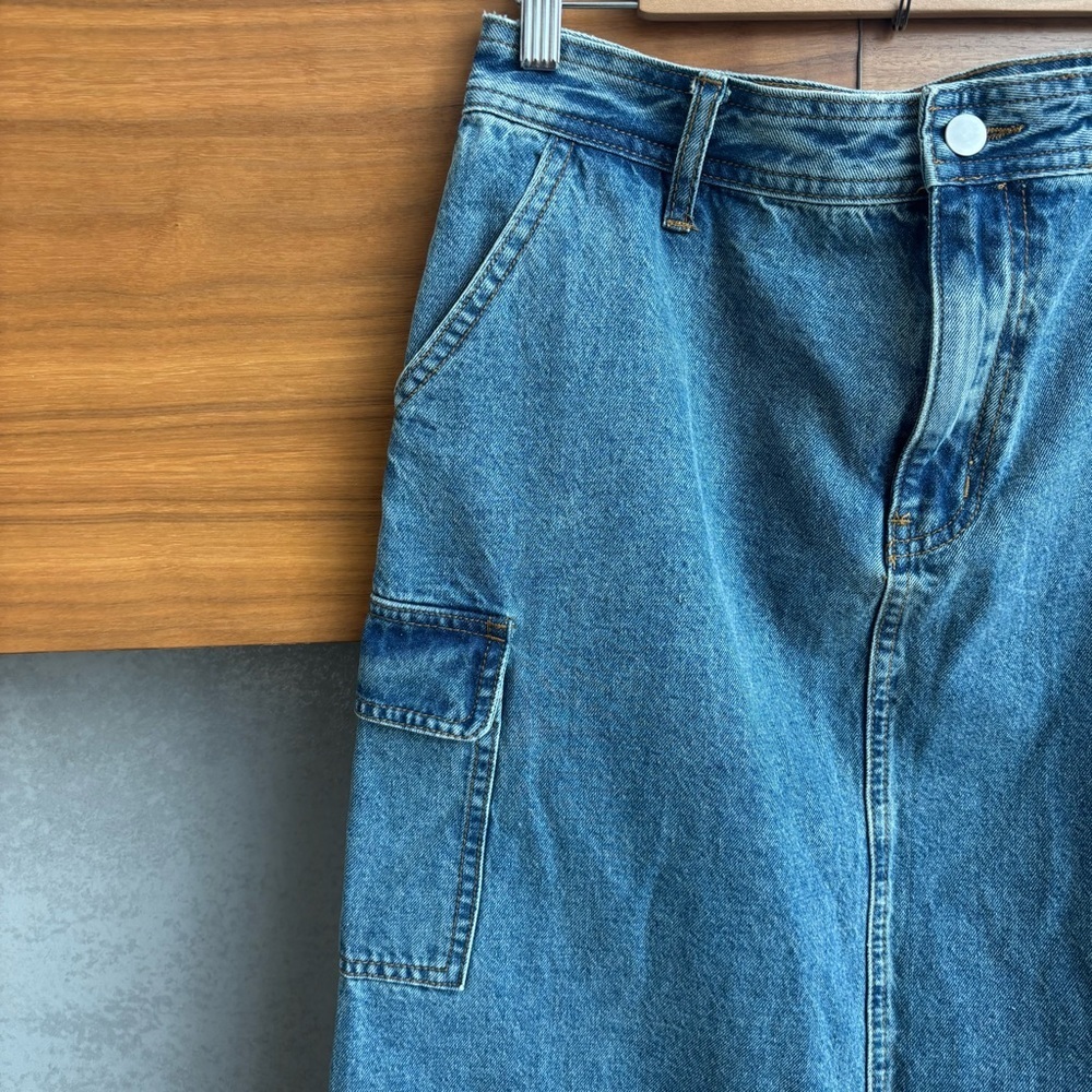 All row Jules Denim Skirt, Size L - Picture 10 of 16